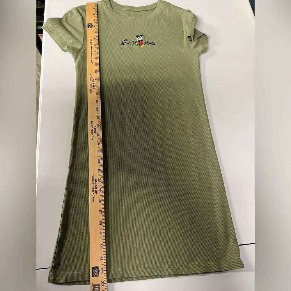 Disney Mickey Mouse Ribbed Slim Fit T Shirt Dress Juniors Size XL Y2K Vibes - Picture 5 of 6